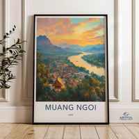 Muang Ngoi Poster - Laos Wall Art