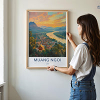 Muang Ngoi Poster - Laos Wall Art