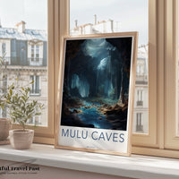 Mulu Caves Poster | Malaysia Wall Art | Asia Decor
