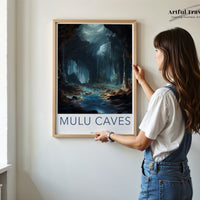 Mulu Caves Poster | Malaysia Wall Art | Asia Decor
