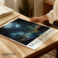 Mulu Caves Poster | Malaysia Wall Art | Asia Decor