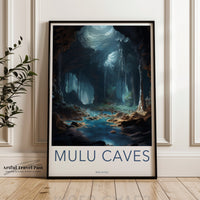 Mulu Caves Poster | Malaysia Wall Art | Asia Decor