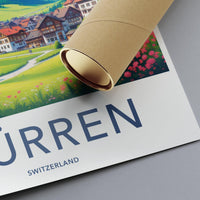 Mürren Poster - Switzerland Wall Art