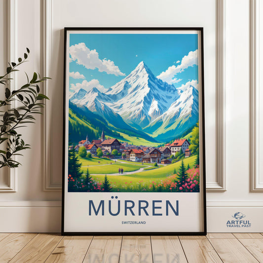 Mürren Poster - Switzerland Wall Art