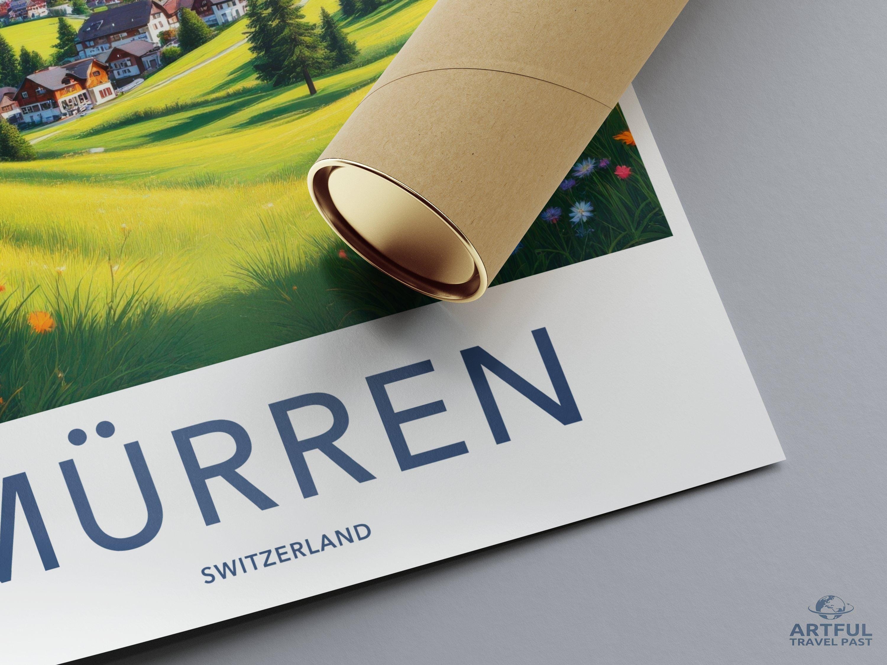 Mürren Poster - Switzerland Wall Art