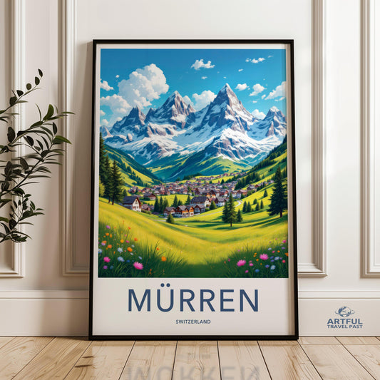 Mürren Poster - Switzerland Wall Art