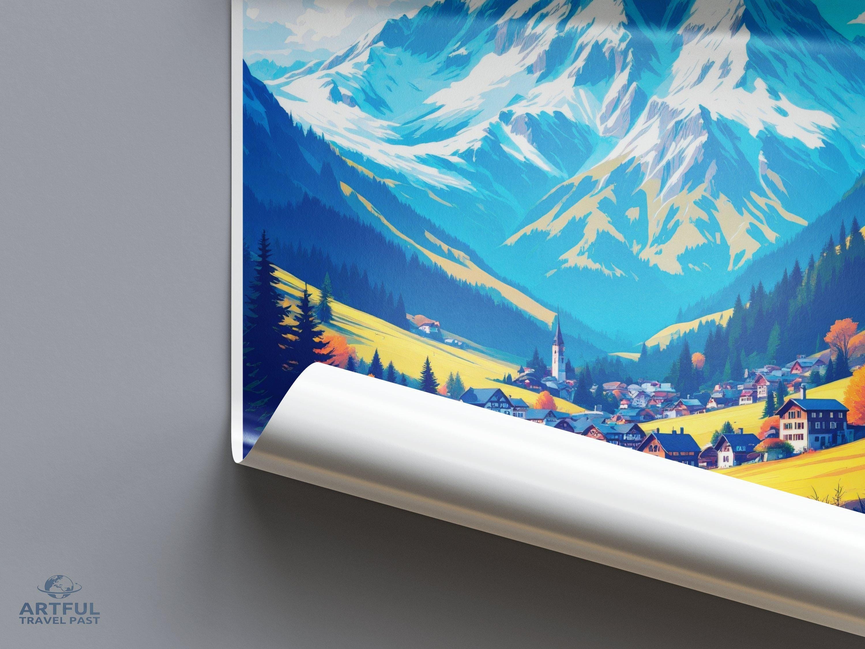 Mürren Poster - Switzerland Wall Art