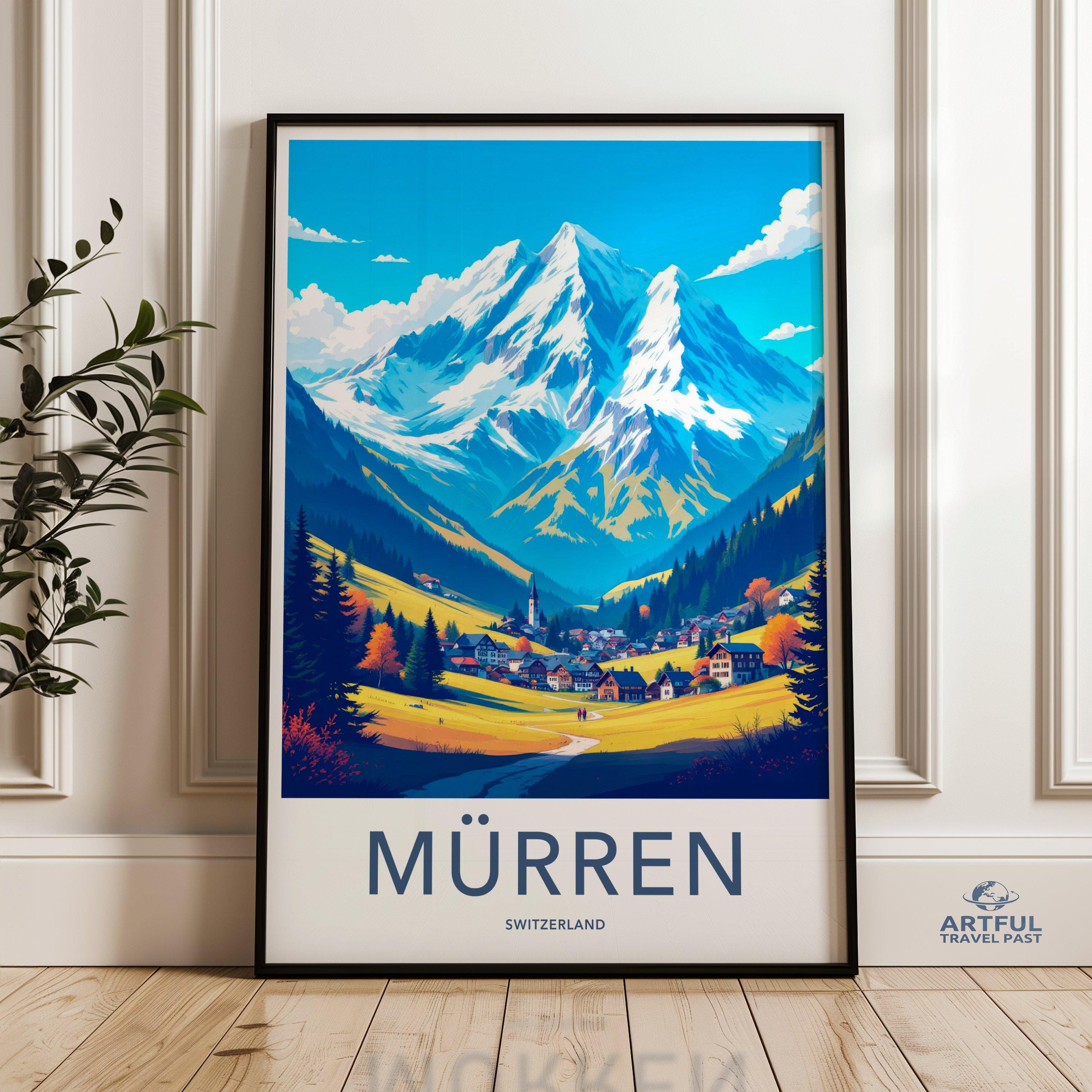 Mürren Poster - Switzerland Wall Art