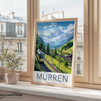 Mürren Poster | Switzerland Wall Art | Europe Decor