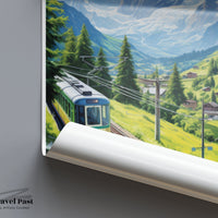 Mürren Poster | Switzerland Wall Art | Europe Decor