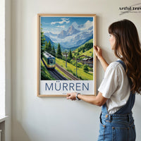 Mürren Poster | Switzerland Wall Art | Europe Decor