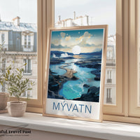 Myvatn Poster | North Iceland Wall Art | Iceland Artwork