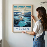Myvatn Poster | North Iceland Wall Art | Iceland Artwork