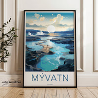 Myvatn Poster | North Iceland Wall Art | Iceland Artwork