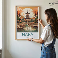 Nara Poster | Pagoda Art | Japan Wall Art
