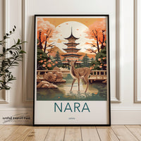 Nara Poster | Pagoda Art | Japan Wall Art