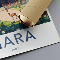 Nara Temple Poster | Japan Wall Art | Asia Decor