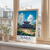 Nara Temple Poster | Japan Wall Art | Asia Decor