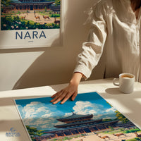 Nara Temple Poster | Japan Wall Art | Asia Decor