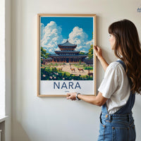 Nara Temple Poster | Japan Wall Art | Asia Decor