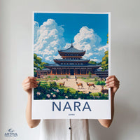 Nara Temple Poster | Japan Wall Art | Asia Decor