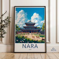 Nara Temple Poster | Japan Wall Art | Asia Decor