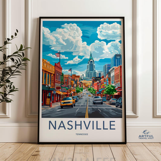 Nashville Poster - Tennessee Wall Art