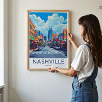 Nashville Poster - Tennessee Wall Art