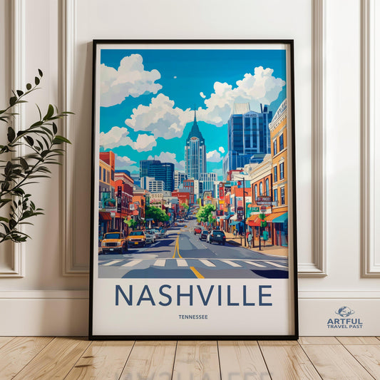 Nashville Poster - Tennessee Wall Art