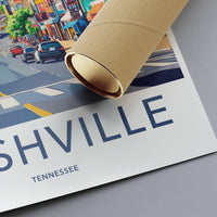 Nashville Poster | Tennessee Wall Art | America Decor