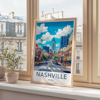 Nashville Poster | Tennessee Wall Art | America Decor