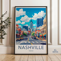 Nashville Poster | Tennessee Wall Art | America Decor