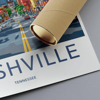 Nashville Poster | Tennessee Wall Art | America Decor