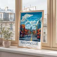 Nashville Poster | Tennessee Wall Art | America Decor