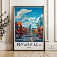 Nashville Poster | Tennessee Wall Art | America Decor