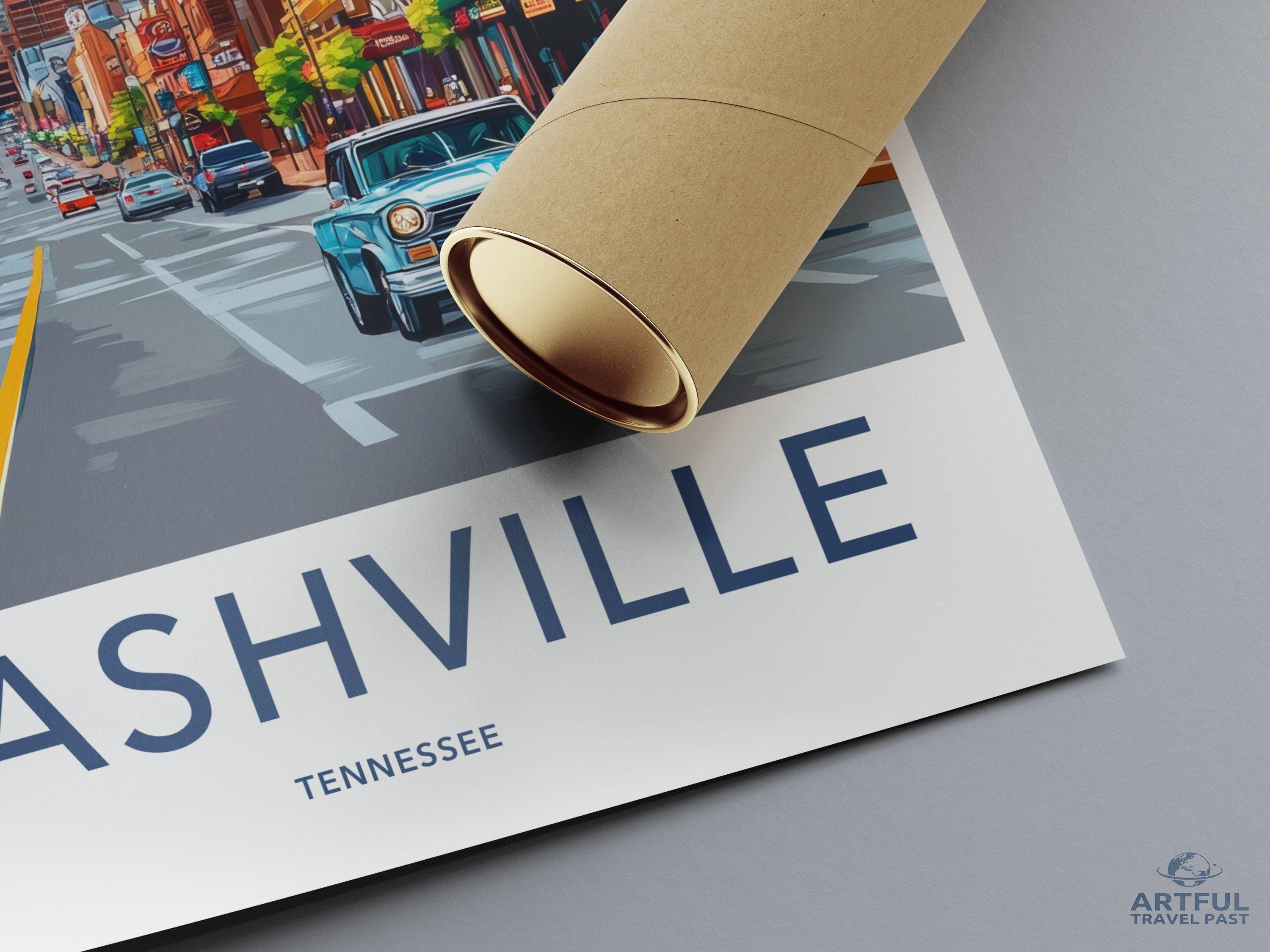 Nashville Poster | Tennessee Wall Art | America Decor