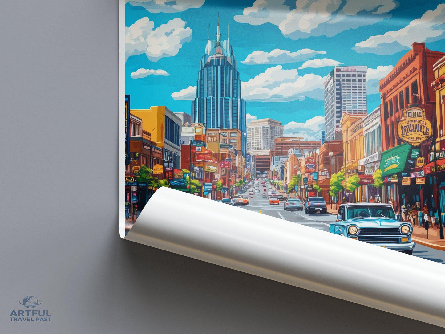 Nashville Poster | Tennessee Wall Art | America Decor