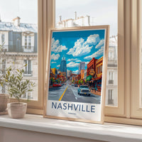 Nashville Poster | Tennessee Wall Art | America Decor