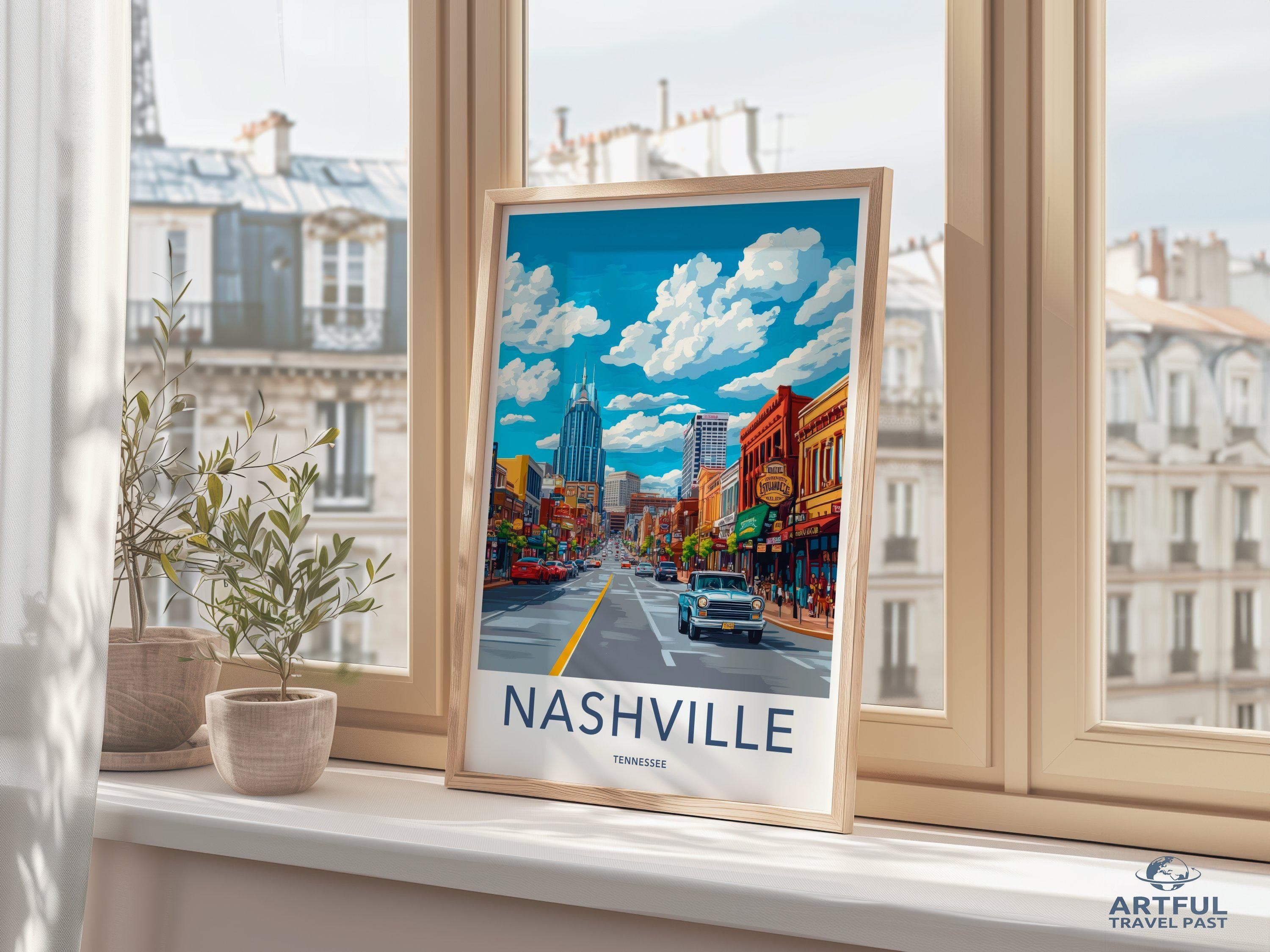 Nashville Poster | Tennessee Wall Art | America Decor