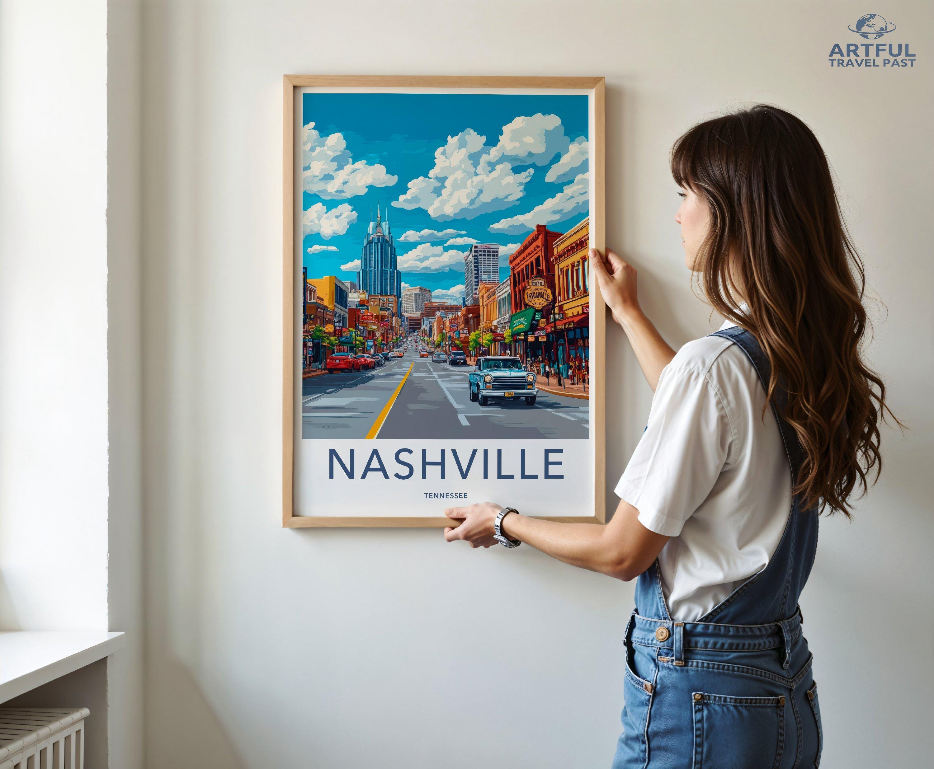 Nashville Poster | Tennessee Wall Art | America Decor