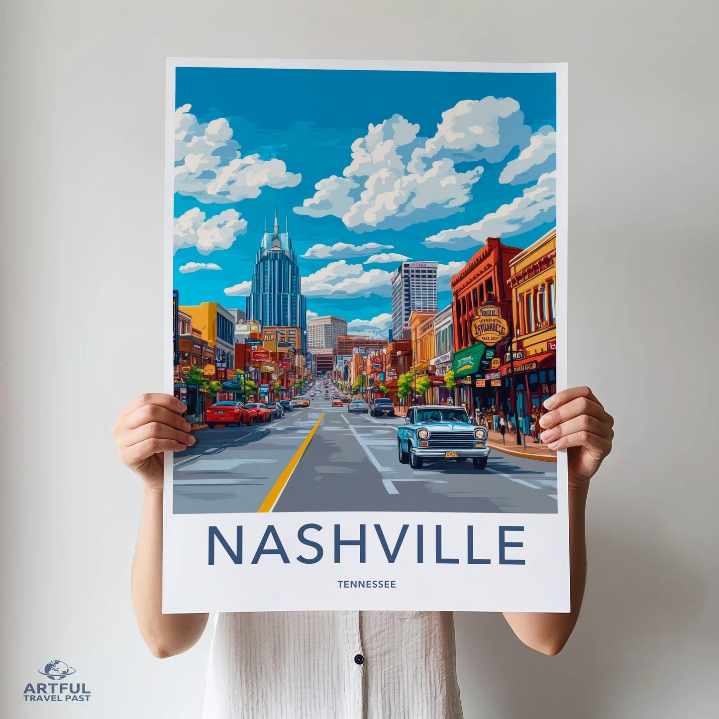 Nashville Poster | Tennessee Wall Art | America Decor