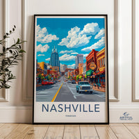 Nashville Poster | Tennessee Wall Art | America Decor
