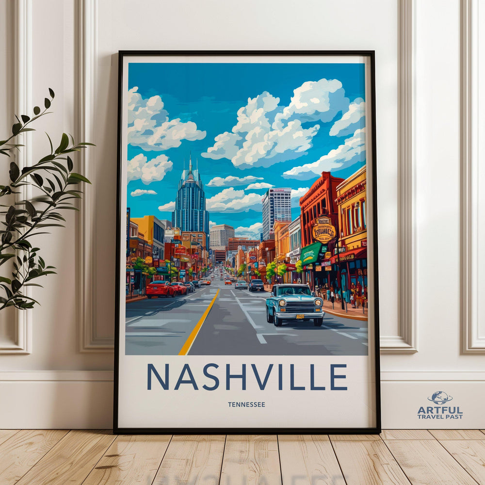 Nashville Poster | Tennessee Wall Art | America Decor