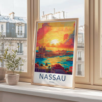 Nassau Poster | Bahamas Wall Art | Caribbean Decor