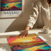 Nassau Poster | Bahamas Wall Art | Caribbean Decor