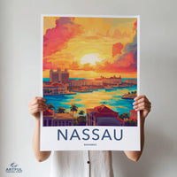 Nassau Poster | Bahamas Wall Art | Caribbean Decor