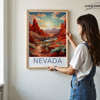 Nevada Poster | Nevada Wall Art | America Decor