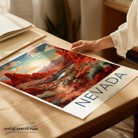 Nevada Poster | Nevada Wall Art | America Decor