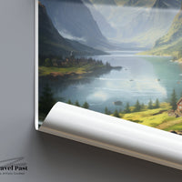 Nordfjord Poster | Tranquil Nordic Landscape | Norway Wall Art