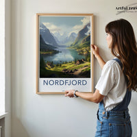 Nordfjord Poster | Tranquil Nordic Landscape | Norway Wall Art